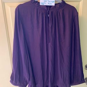 Loft brand Plum HighNeck blouse size XXL
